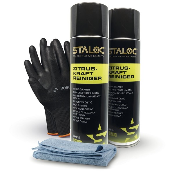 Staloc Zitrusreiniger Reinigungsspray FüR Metall & Kunststoff + Mikrofasertuch-image