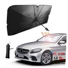 Car Windshield Sun Shade Umbrella, Reflective Sunshade for Front M 55"x31"