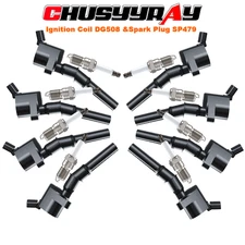 8X Ignition Coils +Spark Plug For Ford F150 Lincoln 4.6L 5.4L V8 DG508 SP479
