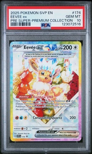 2025 POKEMON SVP EN-SV BLACK STAR PROMO #174 EEVEE EX PSA 10