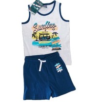 Completo Bimbo estivo  Be Board canotta + pantaloncino 18-24 mesi puro cotone