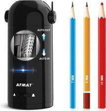 AFMAT Electric Pencil Sharpener for Colored Pencils 7-11.5Mm, Robot Pencil Sharp