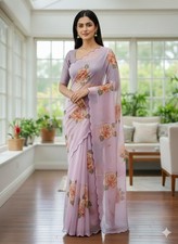 STEPNSHOP PREMIUM SAREE FESTIVAL WEAR WITH PRINTED WORK 20365