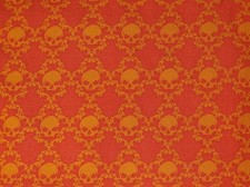 Halloween Fabric 6 Yards Skull Cameo Orange Witches Brew Exclusively Quilters