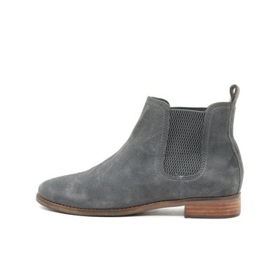 TOMS Damen Chelsea Boot Stiefelette Grau Wildleder Stiefeletten Boots EU 38