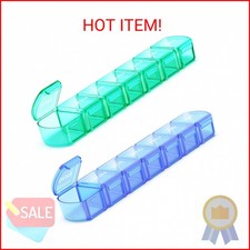 Extra Large Pill Organizer 2 Pack, XL Pill Box 7 Day, Weekly Pill Case with Larg