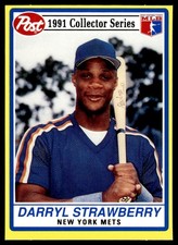 1991 Post Cereal #7 Darryl Strawberry Mets Baseball Card
