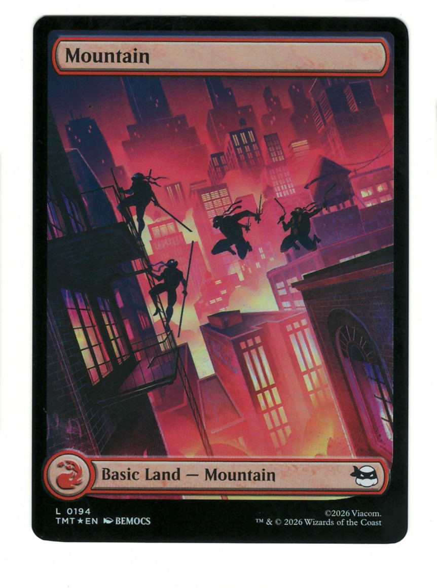 Mountain (0194) 0194 Teenage Mutant Ninja Turtles Magic: The Gathering Foil NM