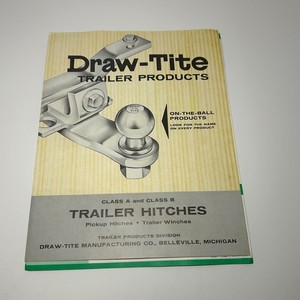 Vintage Draw-Tite Trailor Hitch Catalog & Order Form Trailor Products Original