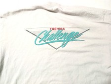 1990 Toshiba Challenge T-Shirt XL Marketing Campaign Stedman USA Made
