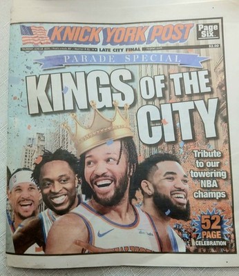 KNICK YORK POST PARADE SPECIAL Kings Of The City New NY 6/18/26 Champs Newspaper