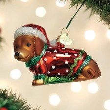 Old World Christmas - Dashing Dachshund Puppy - 12649