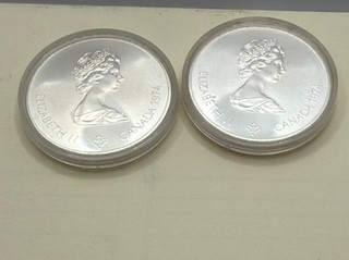 (2) 1974 Montreal Olympic 5 Dollar Coins 1980 Dollar Coin (Polar Bear)
