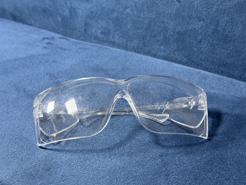 Clear Wraparound Protective Goggles Adjustable Fitting Plastic Eyewear