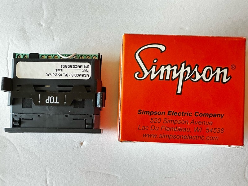 Simpson M235MOD-BL Mini-Max Digital Panel Meter 85-250 VAC NOS New Box