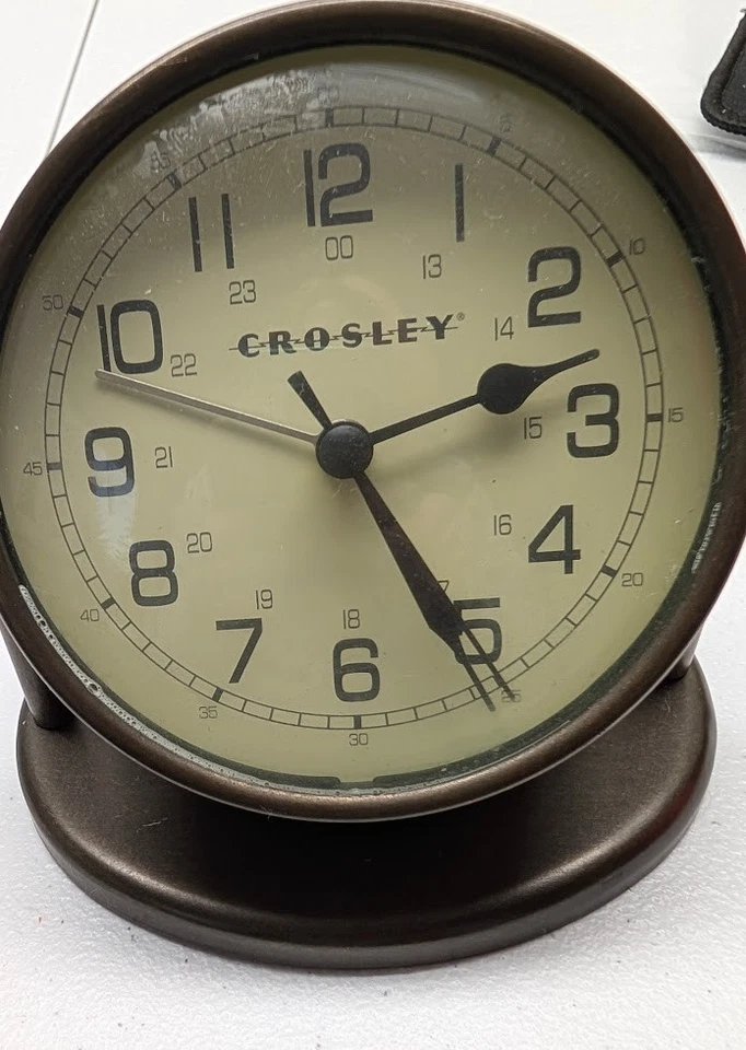 Reloj Despertador Náutico Crosley Base Giratoria Alarma No Funciona Funciona con Pilas Foto 2 de 4
