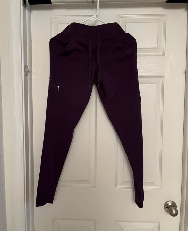 Adar Women's Scrub Pants Purple Solid Regular Size XXS New Without Tags