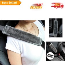 Eco-friendly Faux Fur Seat Belt Shoulder Pads - Ideal For Kids Adults - 2 Pack