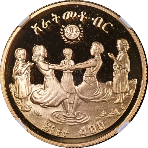 1972 Ethiopia Gold 400 Birr Year of the Child NGC PF69 Ultra Cameo