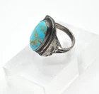 Vtg  Native American sw  Turquoise Ring sterling Silver  size 6.5  ***READ BD2