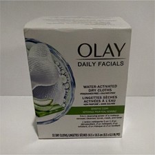 Olay Daily Facials Cleanser Water-Activated Dry Cloths Fragrance-Free 33