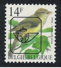 Belgium Willow warbler Bird Buzin  Pouillot Fitis  14f Precancel 1995