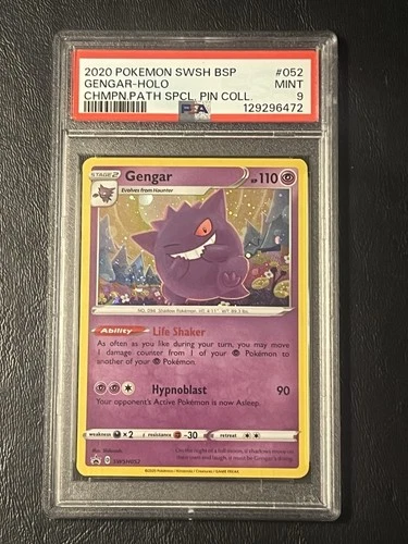 Pokémon Gengar SWSH052 Sword Shield Black Star Promo Holo Card 2020 PSA 9 👻