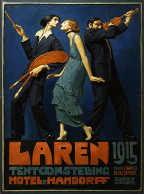 10440.Decor Poster.Home interior design.Wall Art.Woman between artists.Laren