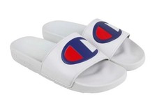 CM100074M Men's Champion Ipo Synthetic Slip On Slides Sandal Shoes White