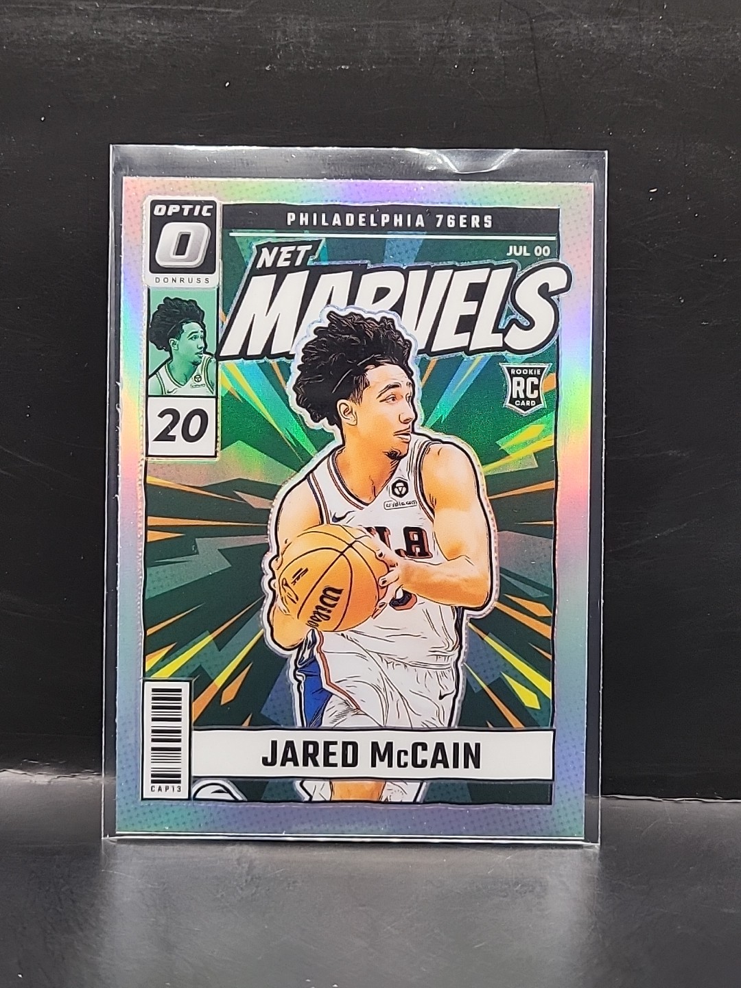 2024-25 Donruss Optic Jared McCain Net Marvels RC Holo Rookie #23 76ers