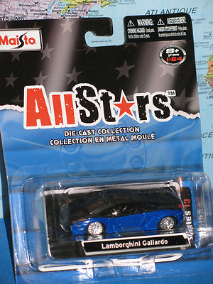 MAISTO ALL STARS LAMBORGHINI GALLARDO BLACK BLUE DIECAST METAL ***BRAND NEW***