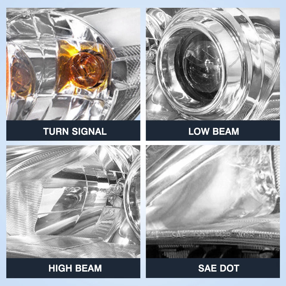 Pairs For 2008-2011 Subaru Impreza Outback Sport WRX Chrome Halogen Headlights  - Image 4 of 4