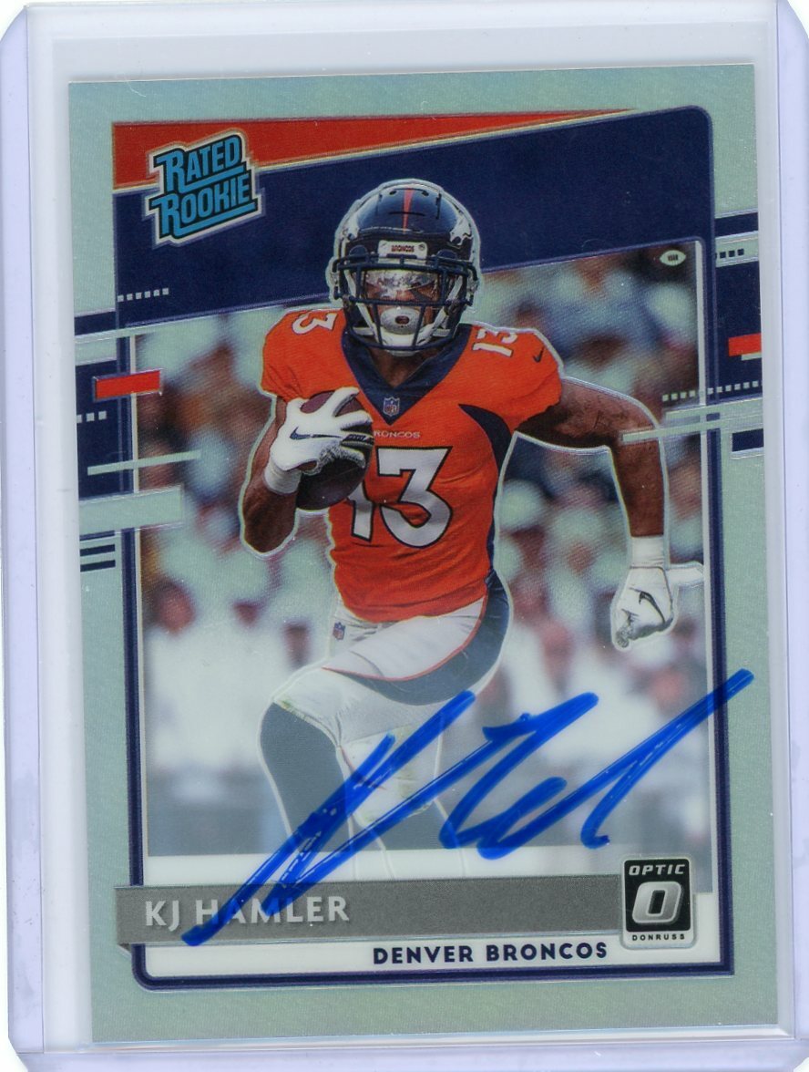 2020 Donruss Optic Football Rated Rookie Holo Autograph #170 KJ Hamler #84/99