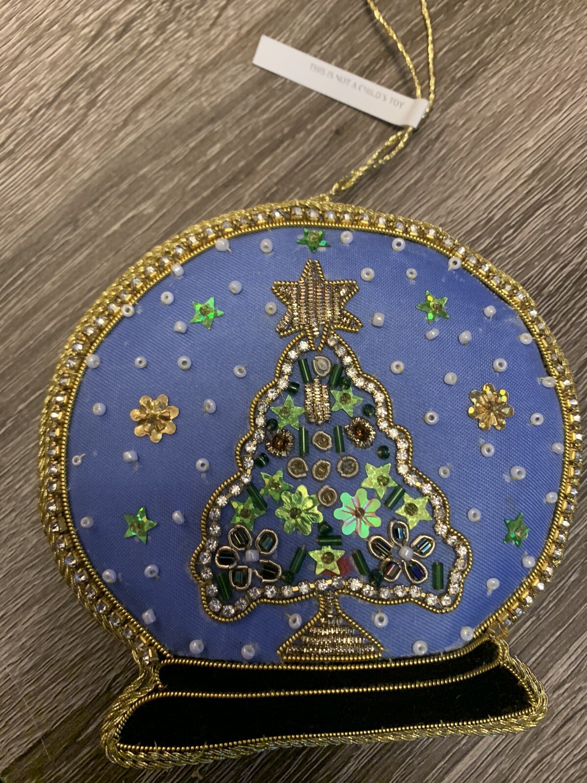 Fortnum And Mason Embroidered Christmas Tree Decorations Crown Sack