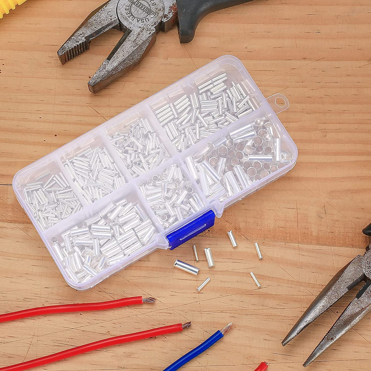 650 Pcs 7 Sizes Wire Ferrules Kit, Tinned Copper Crimp Connectors, 22-18 AWG 16-