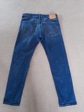 JACK & JONES MEN'S BLUE DENIM JEANS W 32 L 32 BUTTON FLY