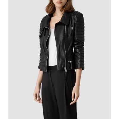 ALLSAINTS ライダースジャケット UK6 NWT Allsaints Steine Leather Biker Jacket Size US2 (UK6) | eBay