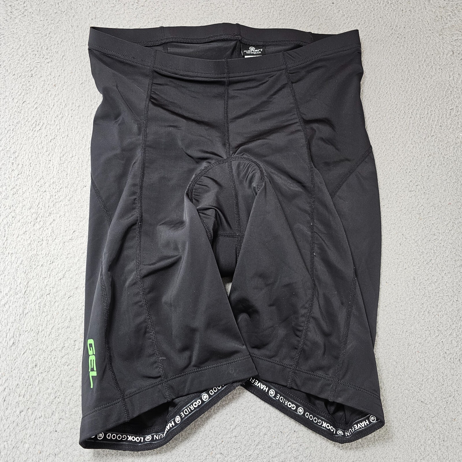 Canari Shorts Mens Extra Large Black Gel Padded Biking Cycling Bike