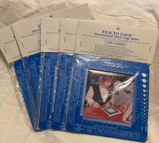 Vintage EXACTO GAGE Knitting Crochet Yarn Stitch Conversion Gage Ruler Lot Of 7