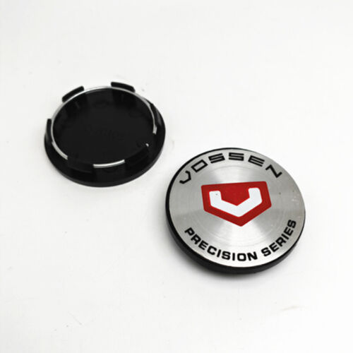 4 x 50.5 mm  /  45 mm Vossen Silver Wheel Center Cap Hubcaps Rim Hub Caps Badge - Picture 1 of 5