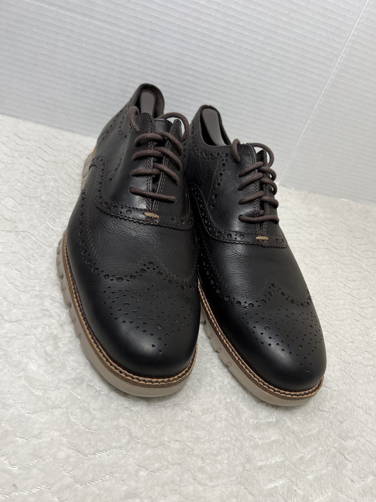 SAOLA Scarpe Oxford Cole Haan ZeroGrand Wingtip C23580 in pelle marrone da uomo taglia 12M