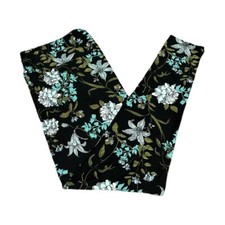 TWEEN LuLaRoe FLORAL PATTERN on BLACK Leggings; SIZES 00-0; juniors