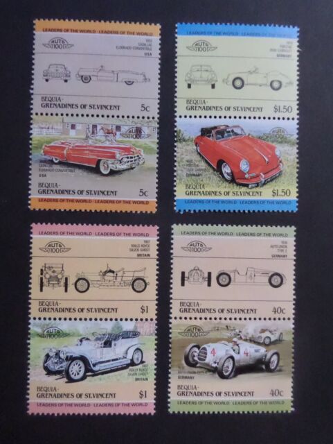 Bequia Gren St Vincent 1984 cars automobiles MNH UM unmounted mint Bequia Gren St Vincent 1984 cars automobiles MNH UM unmounted mint