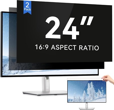 [2er Pack] 24 Zoll 16:9 Computer Sichtschutz Filter für Breitbild