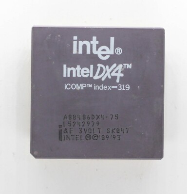 80486 Processor - Intel DX4-75 - 75Mhz - SK047 - Socket 3 - TESTED - NO ...