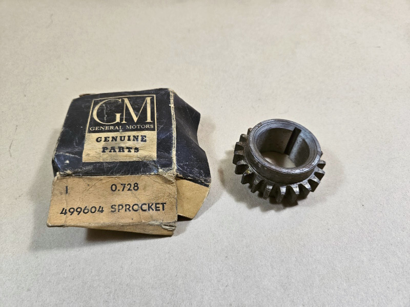 1937 1954 Pontiac 8 Cylinder Crankshaft Sprocket GM NOS, 499604