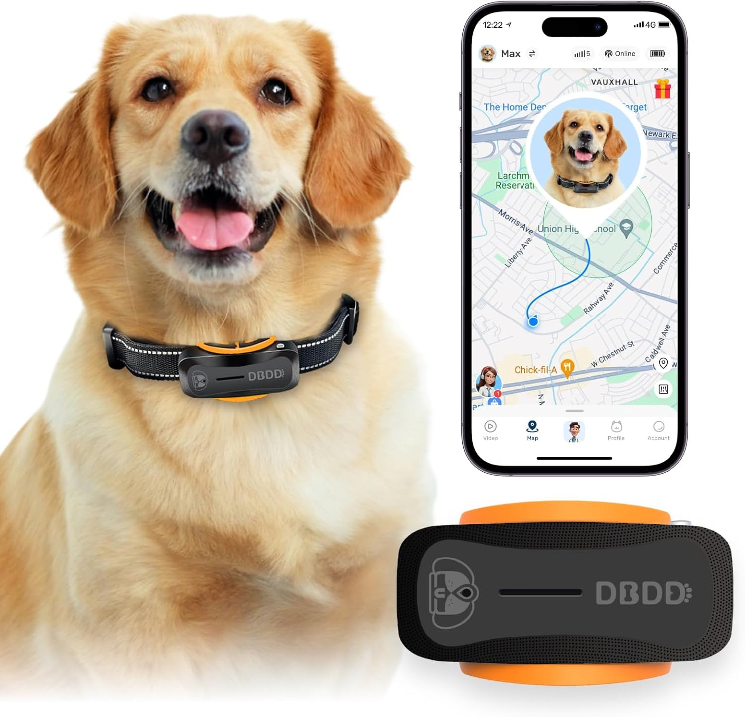 S L1600 Ai Gps Tracker For Dogs (30Lbs+) Real Time Location And Ai Vet Health Management
