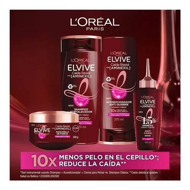 L'0REAL ELVIVE CAIDA RESIST SET - CHAMPÚ, ACONDICIONADOR, CREMA Y SUERO