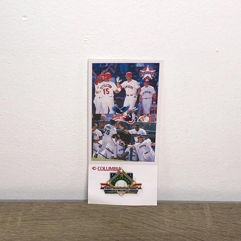 Texas Rangers San Francisco Giants Pin Lapel Pinback First Interleague Game 1997 - Image 3 of 4