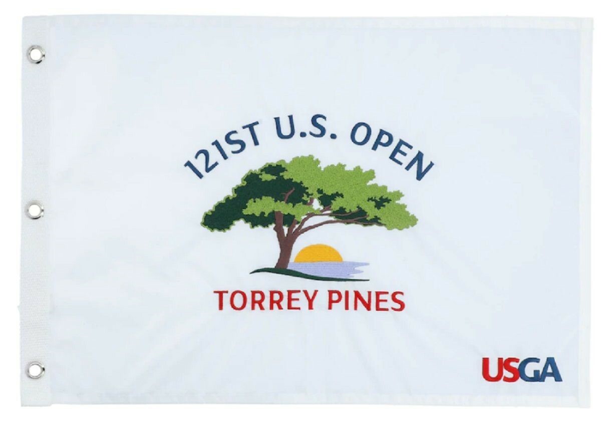 2021 US Open OFFICIAL (Torrey Pines) EMBROIDERED Flag won by Jon Rahm